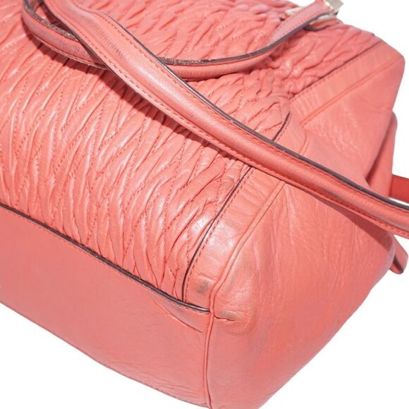 Coach Limited Edition Madison Gathered Twist Leather Bag in Vermillion O… - Picture 6 of 10